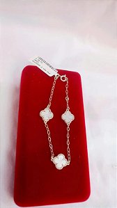 Pulseira Van Cleef Inspired – Trevo da Sorte Branco