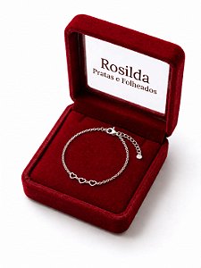 Pulseira Feminina Corações