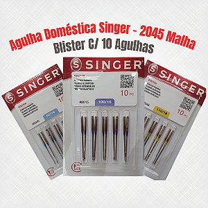 Agulha Doméstica Singer - 2045 Malha - Blister C/ 10 Agulhas