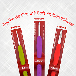 Agulha De Crochê Soft Emborrachada Círculo