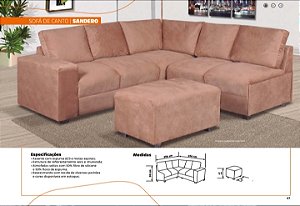 Sofá de Canto Sandero - Conforto e Estilo para Sua Sala