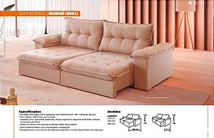 Sofá Retrátil Muriaé 250cm comprimento - Conforto e Estilo para Sua Sala