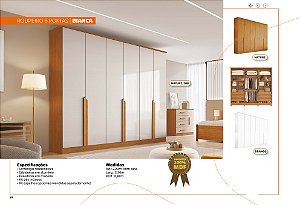 Roupeiro 6 Portas Bianca - Estilo e Funcionalidade para Seu Quarto