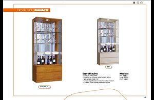 Cristaleira Diamante - Elegância e Funcionalidade para sua Casa