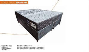 CONJUNTO BOX QUALITY + Colchão D33 C/ 20CM CASAL (BASE + COLCHÃO)