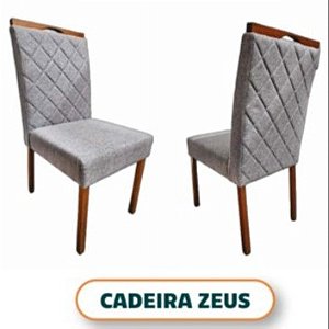 CADEIRA MADEIRA MACIÇA ZEUS ou LIZ tecido linho.