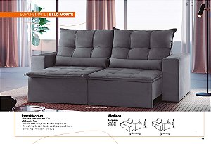 sofá retratil belo belo monte assento de pilow 7 cm tensidade D28 tamanho 200cm