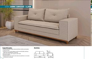 Sofá Living Caparaó 220cm