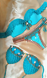 Duo Joias Raras Encanto Turquesa - Coleção Cápsula Encanto do Mar - Kit 2 em 1