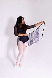 Saia transpassada crepe chiffon