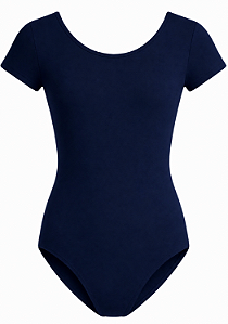 Collant meia manga azul marinho