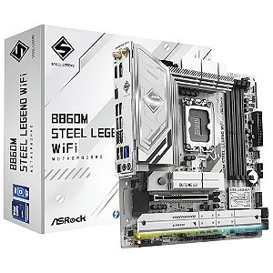 Placa Mãe ASRock B860M Steel Legend Wi-Fi - Performance e Conectividade de Ponta