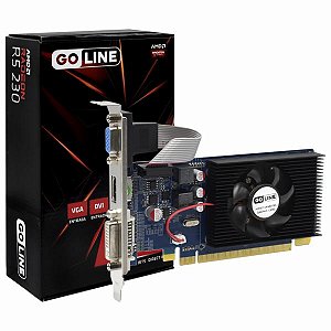 Placa de Vídeo Goline 1GB Radeon R5 230 DDR3 - Desempenho e Eficiência para Seu PC