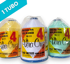 Linha Vera Cruz Fio 04 Para Pipa - 6000 Jardas de Algodão