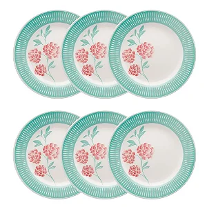 Jogo de 6 Pratos Rasos 24 Cm Donna Bloom