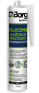 QBORG SILICONE ACETICO MULTIUSO PRETO TUBO 240G