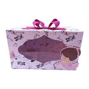 Caixa para mini bolo tema bailarina