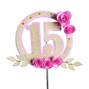 Topo de bolo 15 anos