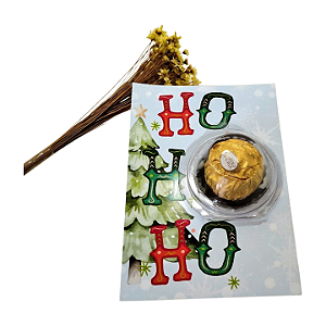 Cartão Natal “Ho Ho Ho” com Blister