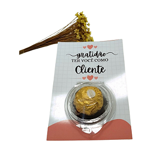 Cartão gratidão com Blister