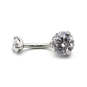 Navel Titanio Color Zircônia Cravejada