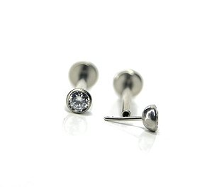 Labret Zircônia Flat