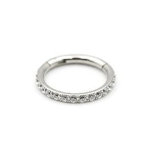 Argola Com Pedra Segmentada