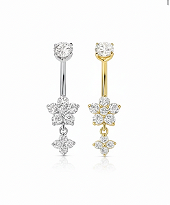 Navel Flor com Pingente