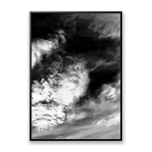 GODS OF SKY - ODIN NOITE: Quadro Decorativo em Preto e Branco