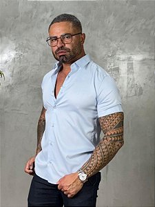 CAMISA SOCIAL FIBRA DE BAMBU TH AZUL BB