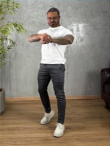 CALÇA ESTILO ALFAIATARIA SLIM TRUE HERO CINZA