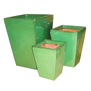 CJ. DE VASOS VIETNAMITA VERDE - 3 PCS