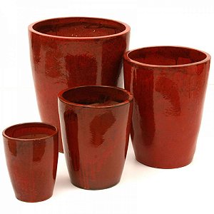CJ. DE VASOS VIETNAMITA VERMELHO - 4 PCS