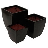 CJ. DE VASOS VIETNAMITA PRETO 3 PCS