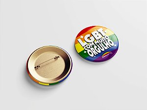 BOTTON COM ALFINETE - REDONDO - ORGULHO LGBT