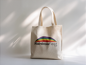 ECOBAG 100% ALGODÃO - RAINBOW FEST BRASIL - 38X30