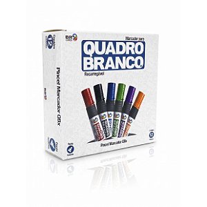 Caixa 12 un. Pincel Marcador de Quadro Branco BRcores - QBX