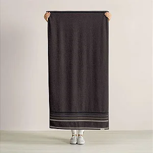 Toalha de Banho Fio Penteado - Carbono/Cinza