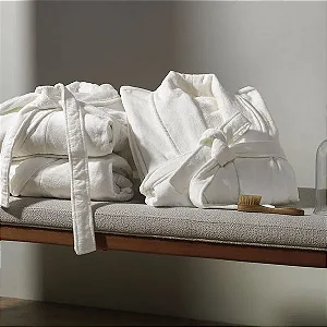 Roupão Fio Cardado Veluto - Branco