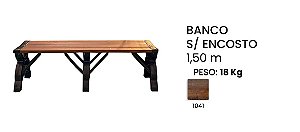 Banco Jardim Sem Encosto 1,50m - Madeira Plástica