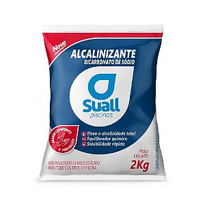 Elevador pH Alcalinizante 2kg Suall - Bicarbonato de Sódio Suall
