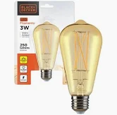 Lâmpada LED Filamento ST64 - 3W - 250 Lumens B+D