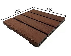 Deck Modular Texturizado 43x43 cm - Ideal para Ambientes Externos