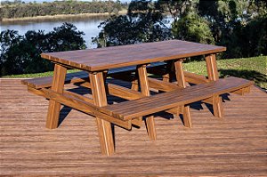 Mesa Churrasqueira 2 metros In Brasil Madeira Plástica