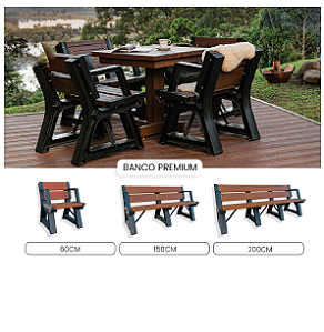 Banco Premium In Brasil Madeira Plástica