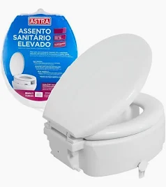 Assento Sanitário Astra PNE 13,5cm Branco