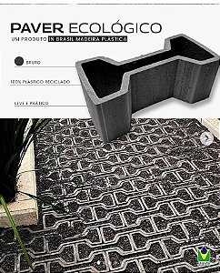 Kit Paver Ecológico 250mmx120mm In Brasil Madeira Plástica
