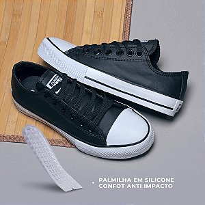 Tênis All Star Couro Preto