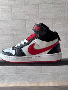 Nike Air Force 1 White Red Black Cano Alto