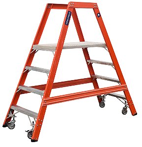 ESCADA COGUMELO FIBRA DE VIDRO PLATAFORMA DE TRABALHO EPT-110 LARANJA